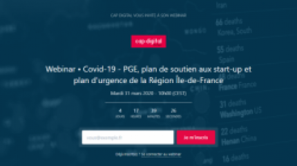 31/03 - Webinar • Covid-19 - Plan de soutien aux start-ups et plan d'urgence de la Région Île-de-France