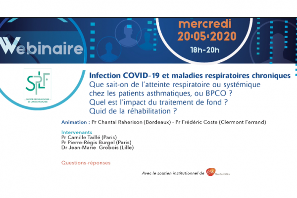 Replay webinar : Infection COVID-19 et maladies respiratoires chroniques