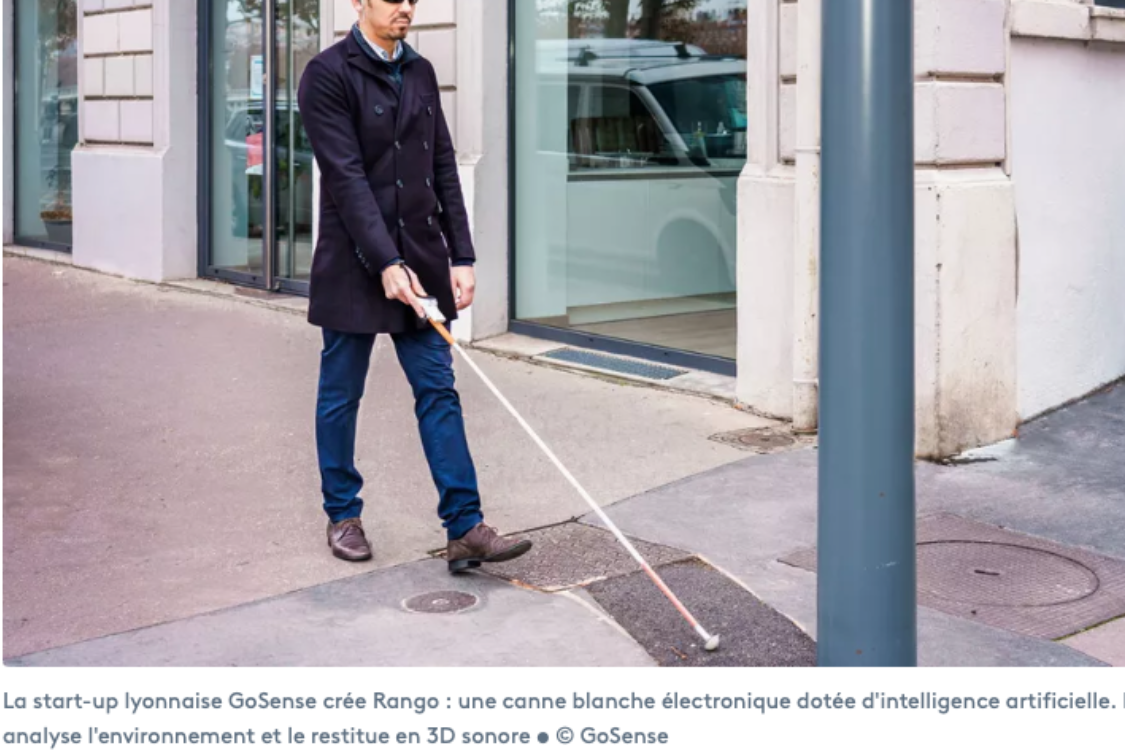 Rango, la première canne blanche intelligente qui reconstitue l'environnement en 3D pour les aveugles, créée à Lyon