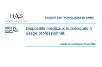 Dispositifs médicaux numériques à  usage professionnel