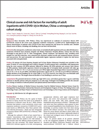 Clinical course and risk factors for mortality of adult  inpatients with COVID-19 in Wuhan, China: a retrospective  cohort study