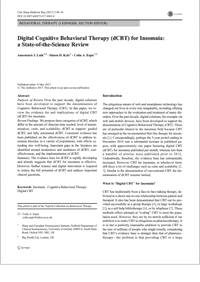 Digital Cognitive Behavioral Therapy (dCBT) for Insomnia: a State-of-the-Science Review