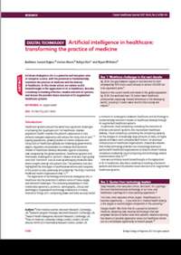 Artificial intelligence in healthcare: transforming the practice of medicine