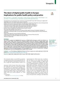 The dawn of digital public health in Europe : Implications for public health policy and practice