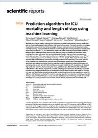 Prediction algorithm for ICU mortality and length of stay using machine learning