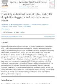 Feasibility and clinical value of virtual reality for deep infiltrating pelvic endometriosis: A case report