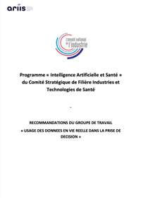 Programme « Intelligence Artificielle et Santé » du Comité Stratégique de Filière Industries et Technologies de Santé