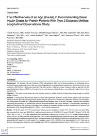 The Effectiveness of an App (Insulia) in Recommending Basal Insulin Doses for French Patients With Type 2 Diabetes Mellitus: Longitudinal Observational Study