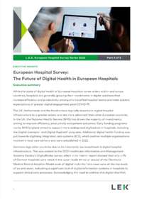European Hospital Survey: The Future of Digital Health in European Hospitals