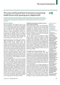 The Lancet and Financial Times Commission on governing health futures 2030: growing up in a digital world