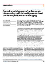 Screening and diagnosis of cardiovascular disease using artificial intelligence-enabled cardiac magnetic resonance imaging