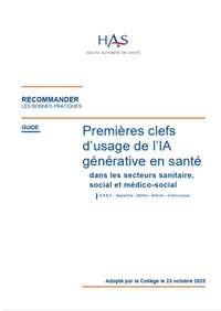 Premières clefs d’usage de l’IA générative en santé dans les secteurs sanitaire, social et médico-social.